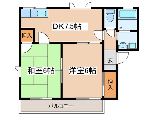 ルミエ－ル加藤Ｂの物件間取画像